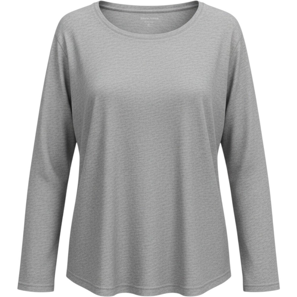 Eileen Fisher 100%‎ Organic Cotton Top Minimalist Capsule Relaxed Boho Gray L